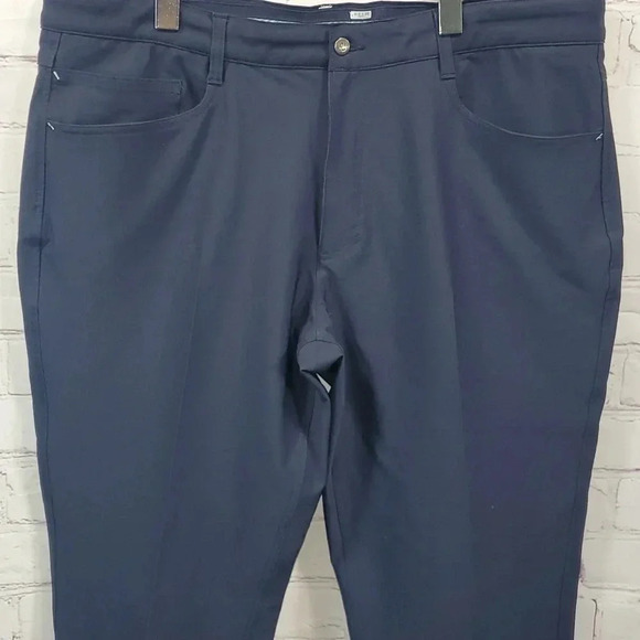 FootJoy Athletic Fit Flat Front Classic Club Navy Blue Golf Pants Men's Size 40 - Picture 2 of 16